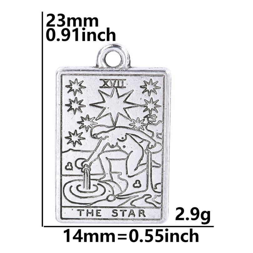 

12pcs/Lot Tarot Charm Bulk Pendants For Jewelry Making Supplies The Lovers/Wheel Of Fortune/Star/Moon/Word Charm DIY Accessories