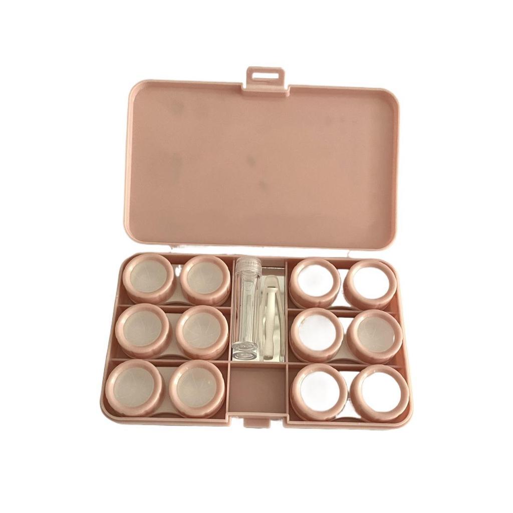Contact Lens Case Odorless Cartoon Lens Case Contact Lens Storage Box Lightweight For Makeup Bag Travel Suitcase
