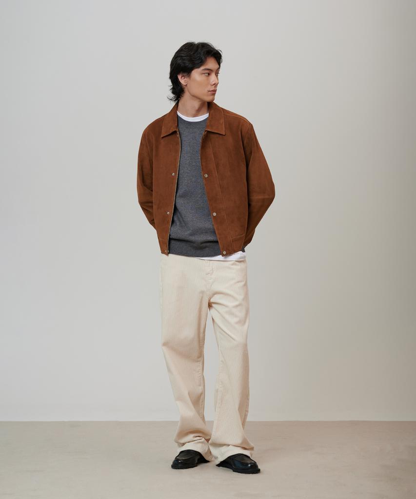 PINBLACK (Men) Corduroy Wide Pants Ivory