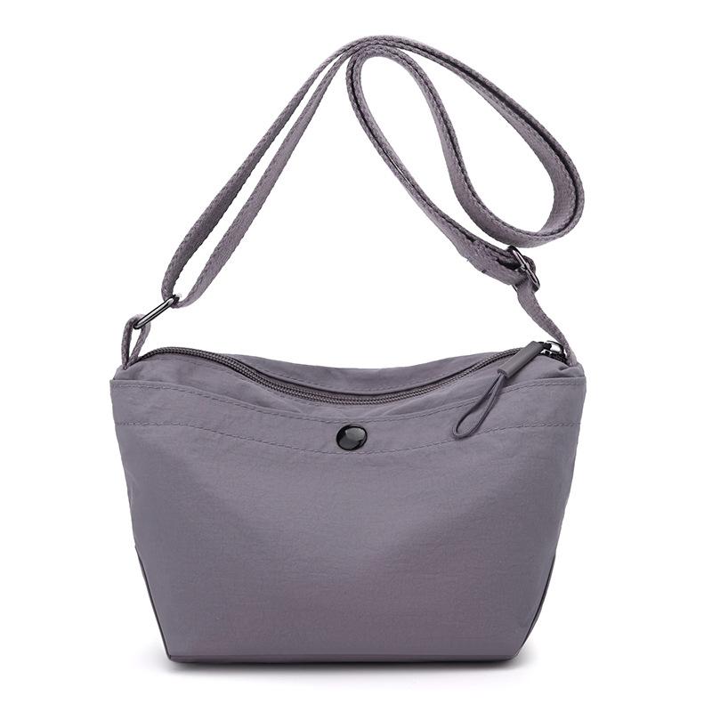 Women's Nylon Crossbody Bag Solid Color Large Capacity Shoulder Dumpling Bag