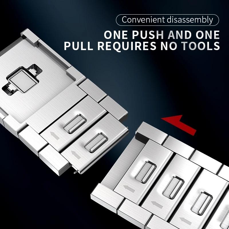 Klasyczny stalowy pasek ogniwowy do zegarka Apple Watch 46 mm 44 45 mm Ultra 49 mm metalowy pasek magnetyczny seria IWatch 10 9 8 7 6 40 41 mm