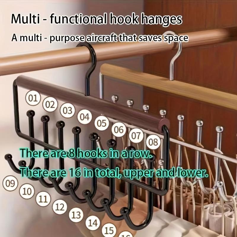 Xiaomi Wall-Mounted Metal Coat Rack Storage Box with 8 Hooks - Perfect for Hats, Towels, and Straps, Bra Hangers for Closet Organizer