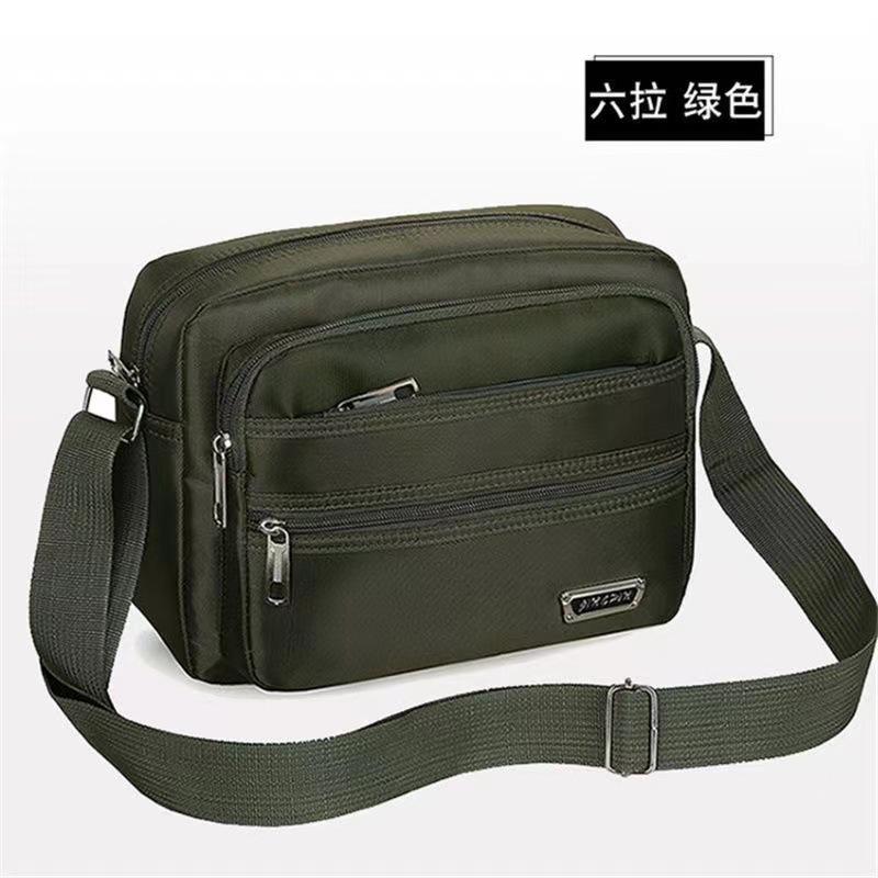Business bag Men's and women's nylon collection wallet Canvas charging bag Cashier shoulder messenger bag Oxford cloth bag Korean version satchel bag