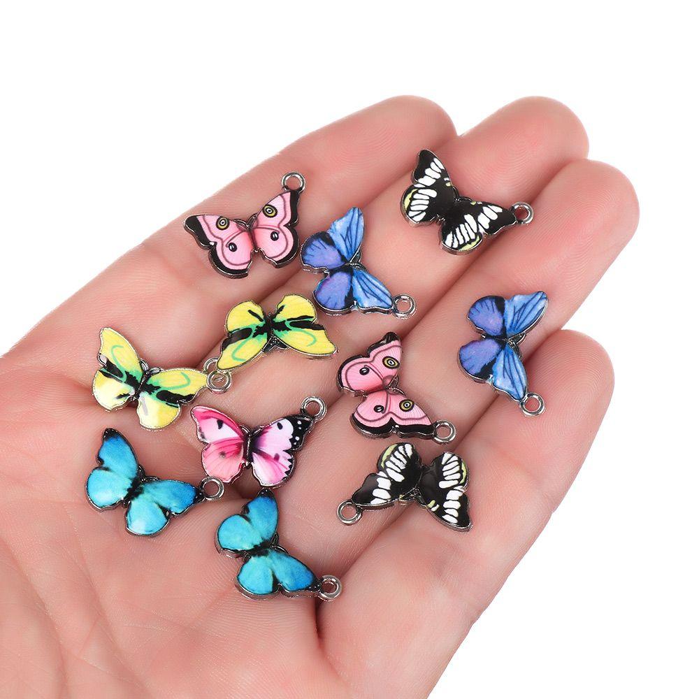 Earrings Crafting DIY Accessories Butterfly Charms Enamel Pendants Cute Animal Jewelry Making