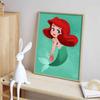Disney Diamond Painting Ariel The Little Mermaid Watercolor Illustration 5D Diamond Painting Art Embroidery Cross Stitch Room Decoration