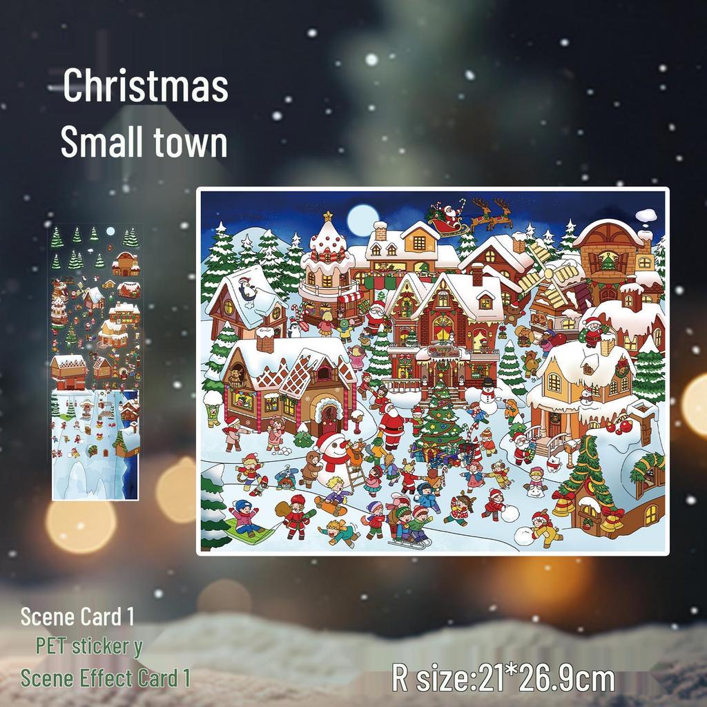 3D Large-Scale Scenery Sticker: DIY Visual Stacking Miniature Scene, No Cutting Needed
