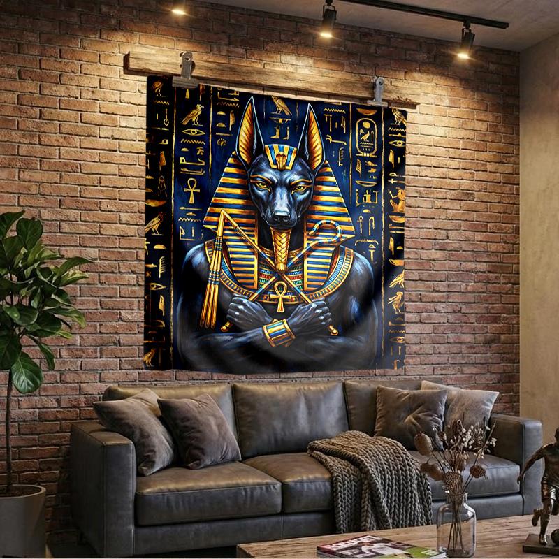 Antiker ägyptischer Pharao Bedruckter Wandteppich, Wandbehang, Wohnzimmer, Schlafsaal, Große Wanddekoration, Stoffdekor Fächer Geburtstagsgeschenke