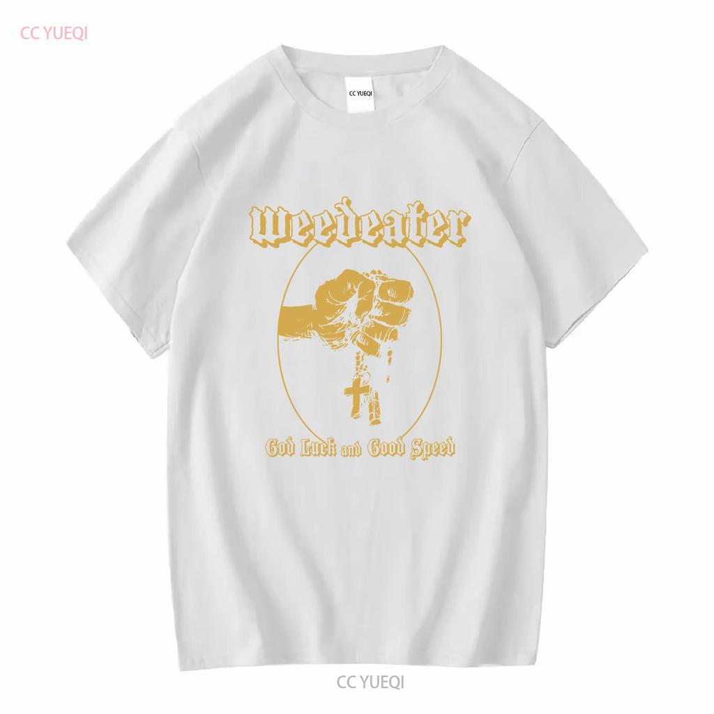 Maglietta Weedeater banda God Luck And Good Speed Tutte le Taglie MI210 vintage Lavata moda Morbido streetwear grafica Traspirante