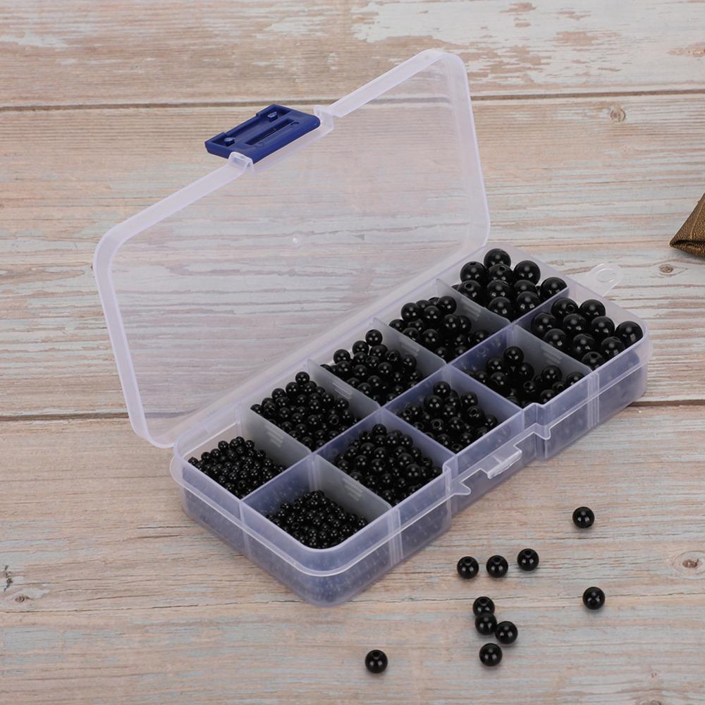 1380pcs All Black Doll Eyes 3-8mm Animal Doll Toy Doll Accessories Plastic Eyes  Doll Making