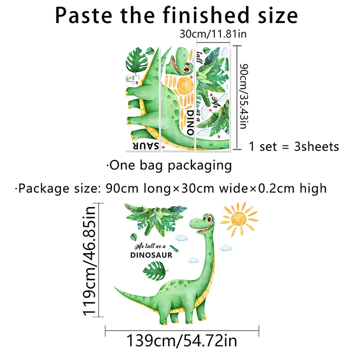 

Big Size Dinosaur Wallpaper For Boy Room Decor Cute Animal Dinosaur Wall Stickers Decoration Poster Children s Room Mural Decals 30x90cm 3pcs