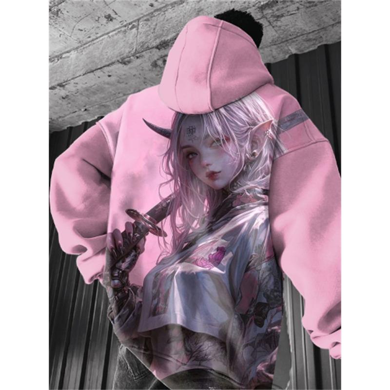 2024 Men's Hoodies Anime Character Sweatshirt 3D Sexy Girl Printed Men Women Hip Hop Tracksuit Pullover Harajuku Men Hoodie Coat