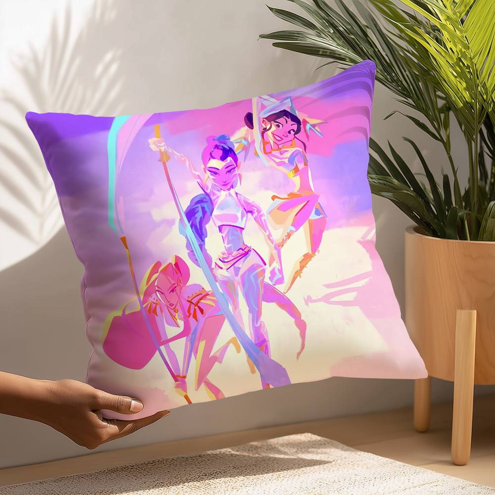 K-kpop D-Demon H-Hunters Pillow Case Plush Fabric Soft  Pillowcase Double Sided Print Cushion Cover Household Gifts