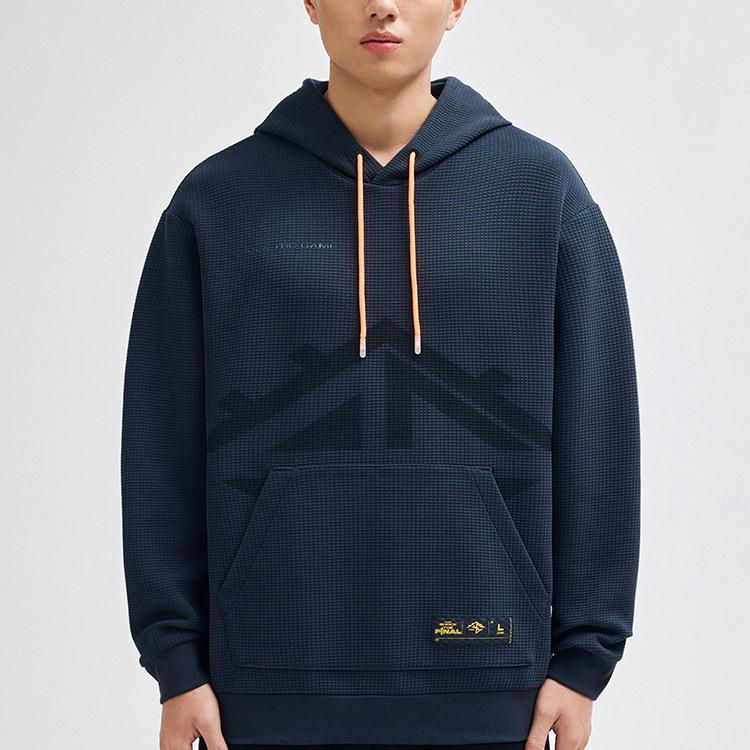 Anta Solid Color Hooded Sweatshirt Men Tops Crab-Gray 152331729-4