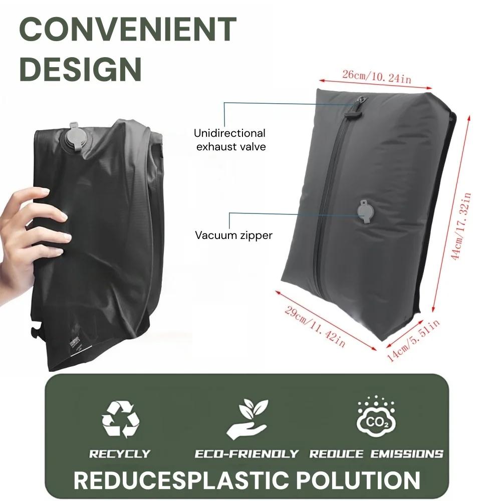 Travel Vacuum Bag TPU Space Saving Compression Bag for Suitcase Backpack Reusable Splash Proof Vacuum Bag