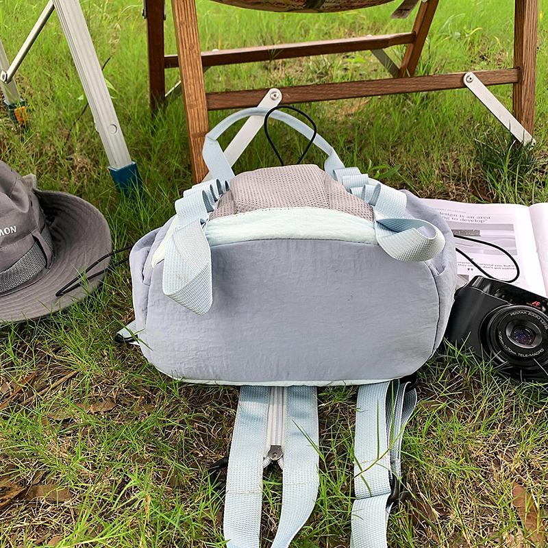 Contrast Color Backpack Student Travel Lightweight Backpack Large Capacity Backpack