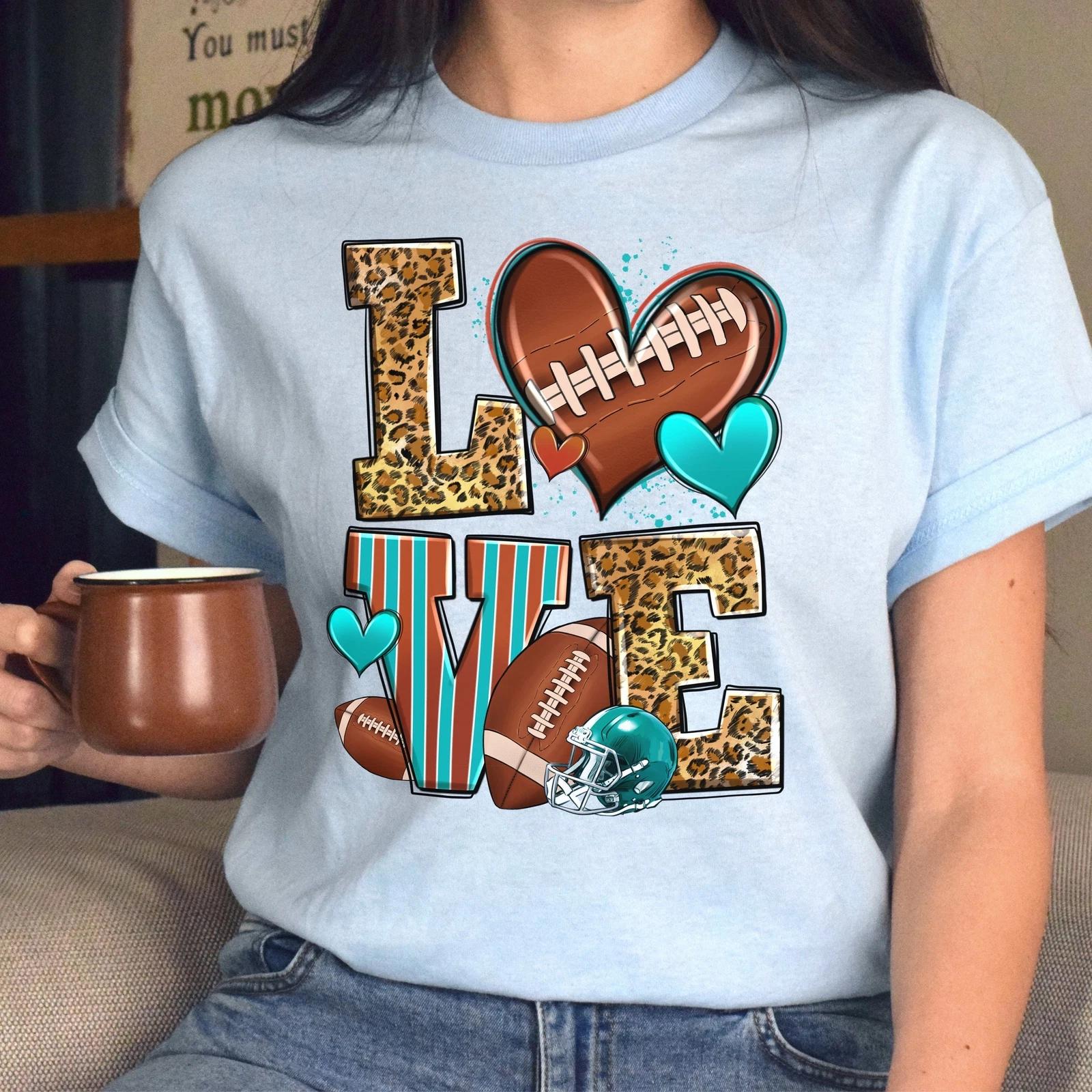 Love American football Unisex t-shirt football player tee Rugby coach gift 4XL