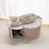 Detachable Felt Cat Tunnel Bed S-shaped Cat Hideaway House Semi Enclosed Cat Nest  Playing