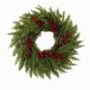 Entry Door Christmas Wreath with Red Berries Indoor Outdoor Holiday Decor Full