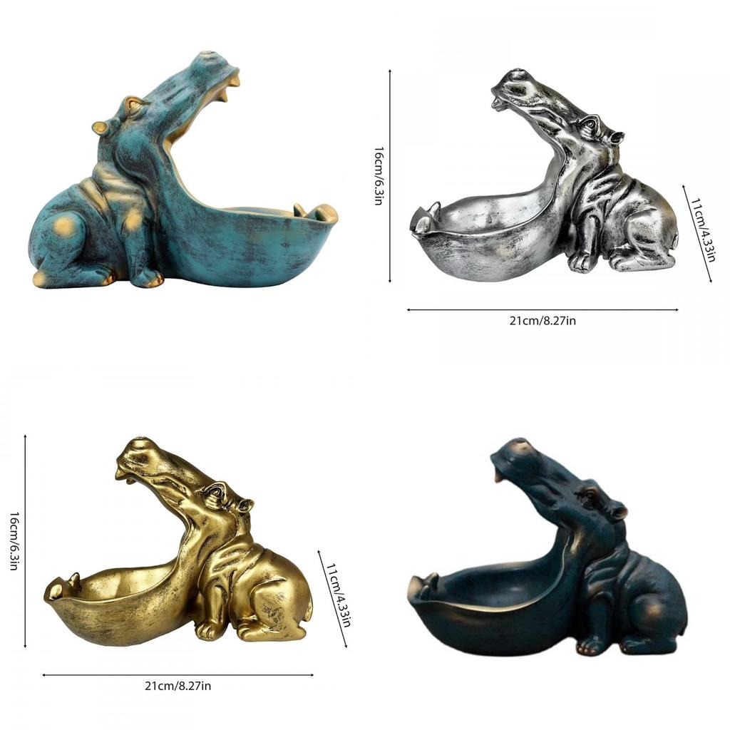 Pryskyřičná figurka hrocha Miska na klíče Servírovací tác Pro dárek a sběratele