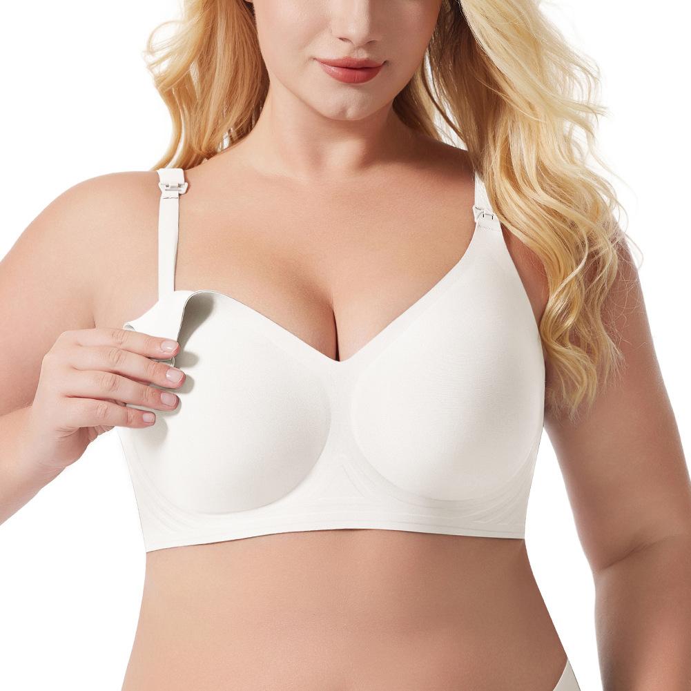 Seamless Nursing Bra in Plus Size Wire-Free Premium Full-Cup Design Soft Comfort