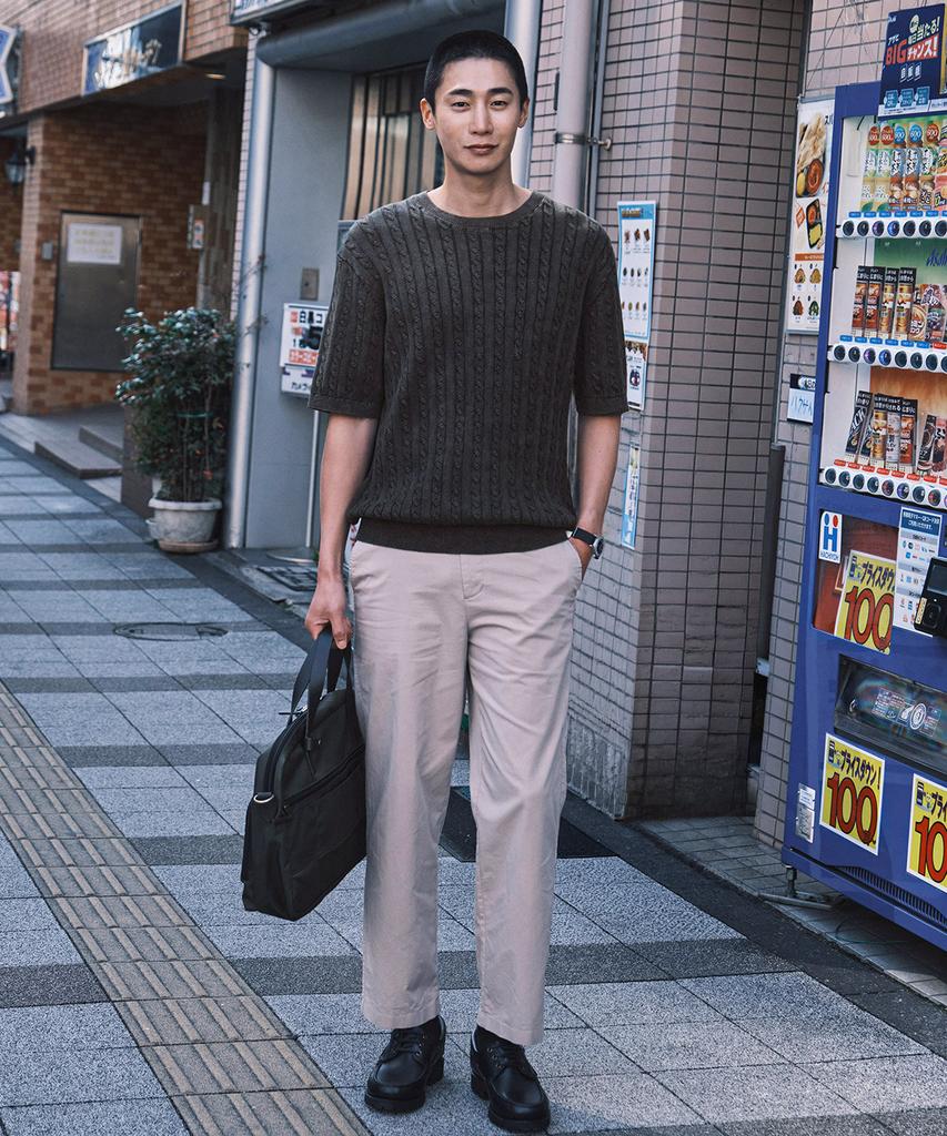 STCO Diems Premium Washed Round Knit Charcoal Gray (Semi-Oversized Fit)_Dktxb72Osc