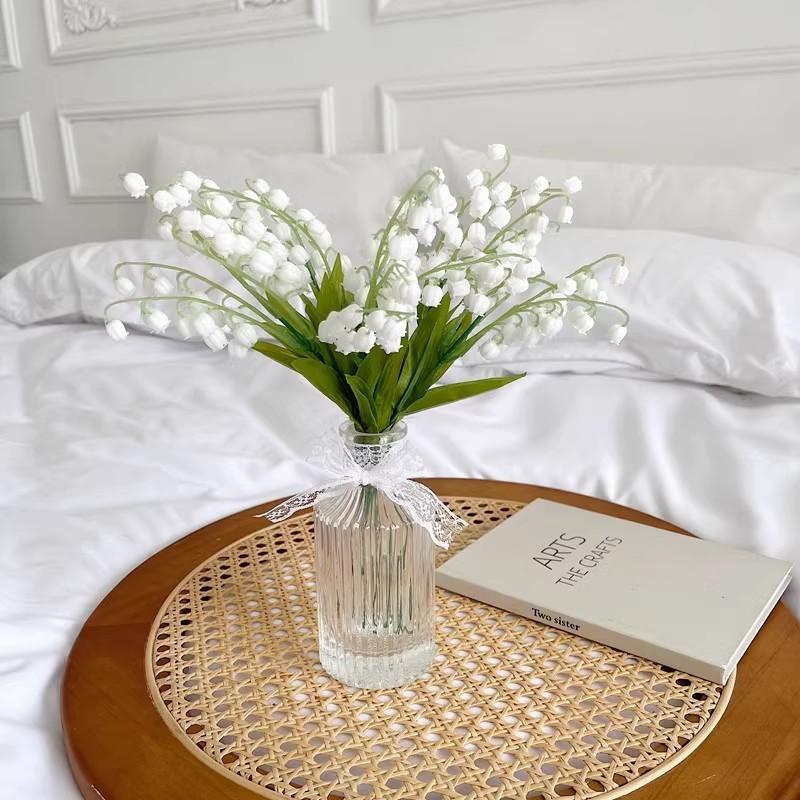 6X Artificial Faux Lily of The Valley Bouquet Outdoor Wedding Flower Decor