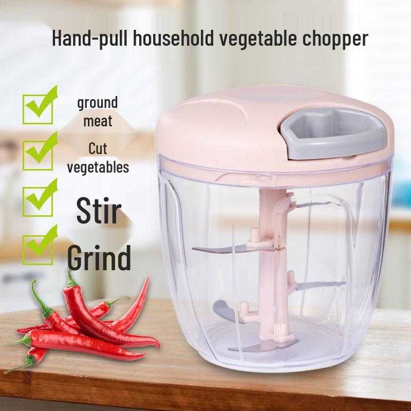 Pull-Cord Garlic and Shrimp Mincer Masher and Meat Grinder