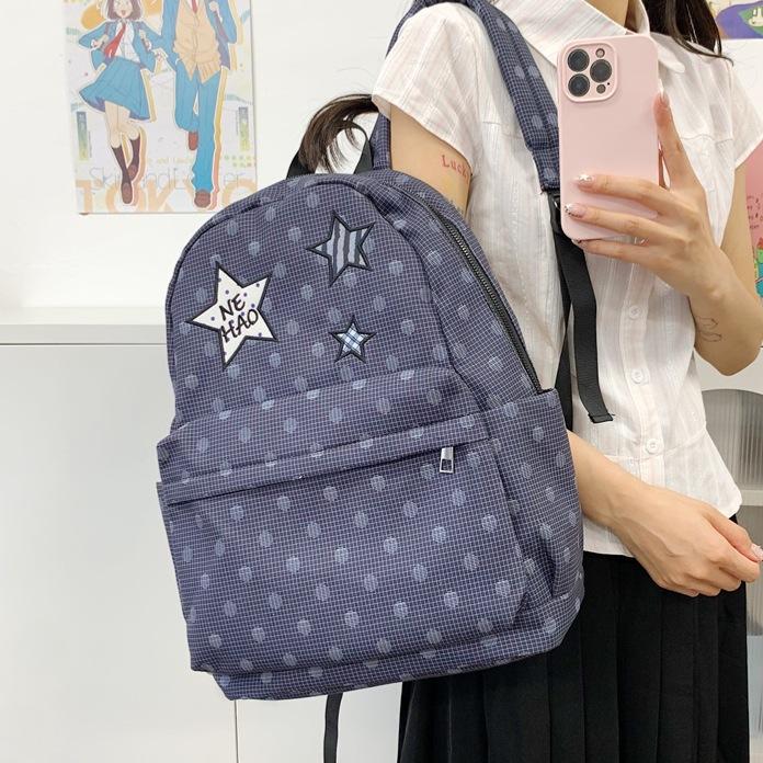 Schoolbag New Retro Trend Backpack Fresh Junior High School Student Campus Schoolbag Women's Light Commuter Backpack