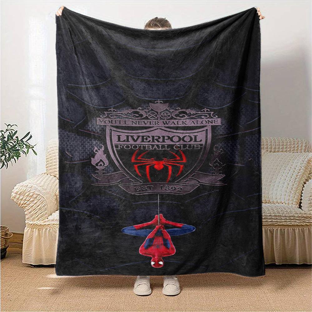 Liverpool Blanket Warmthful Decor Perfect for Office Chair Couch Four Seasons Universal Modern Perfect Gift for Relatives and Friends