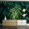 Green Leaves 3D Wallpaper For Kitchen Living Room Restaurant Background Decoration Mural