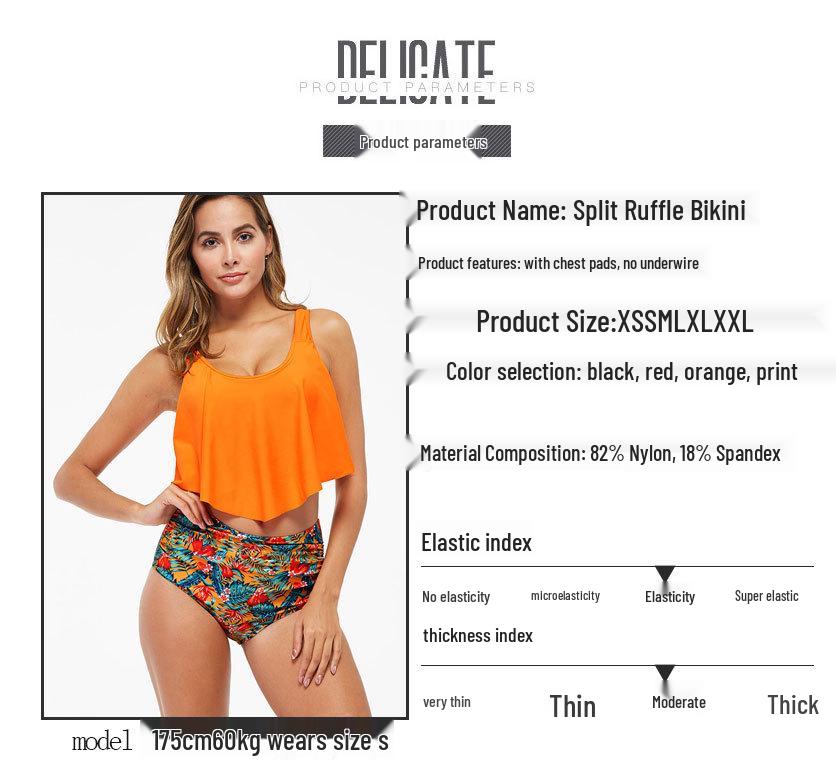 European & American Ruffle High Waist Bikini - Women's Bestseller Swimsuit 2020