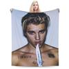 Popular Singer JBiebs  Soft Blankets  Girls Boys Plush Throw Blanket Aesthetic Home Decor Flannel Bedspread Sofa Bed Cover