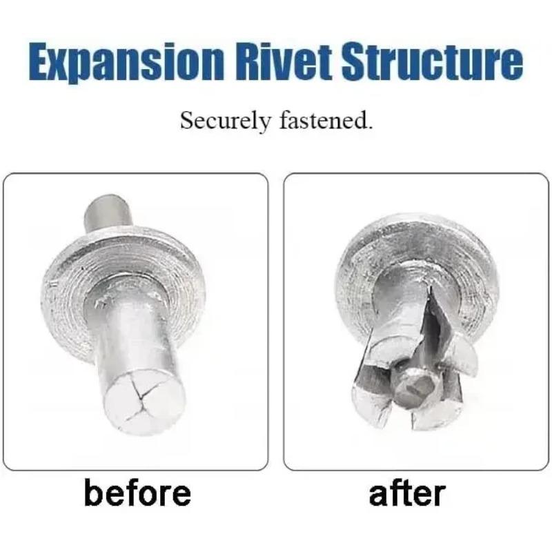 Aluminum Alloy Expansion Rivets Hammer Drive Expansion Rivet Knock Type Stainless Steel Rod Screws Nails Fasteners Hardware Tool