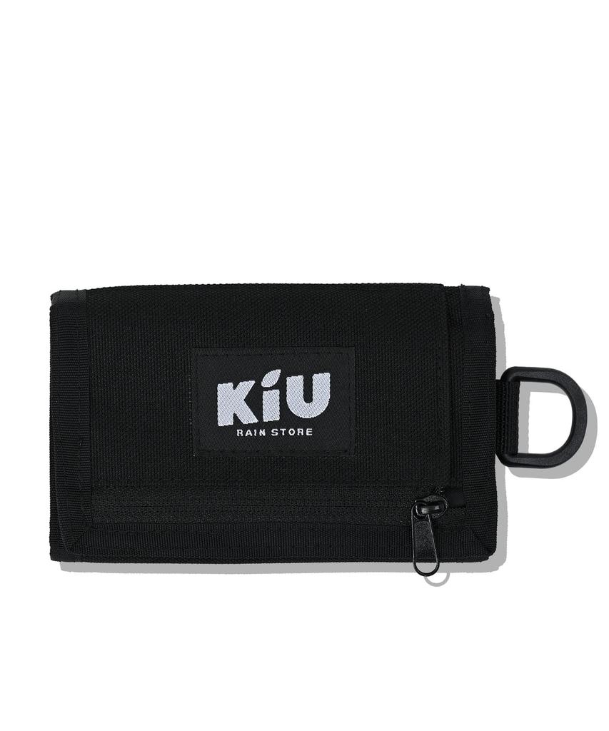Kiu 600D Tri-Fold Wallet Type-A Black K278-900 - Water-Repellent, Stain-Resistant & Durable Compact Wallet