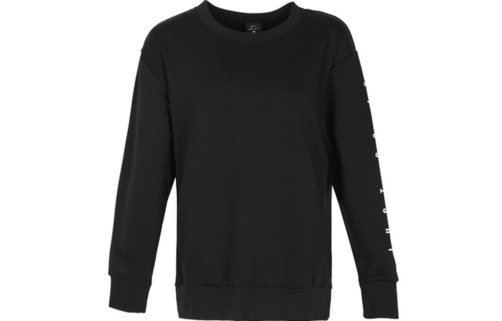 Nike Sweatshirts Women s Black Crew Neck Moderate Regular AT0600-010 S