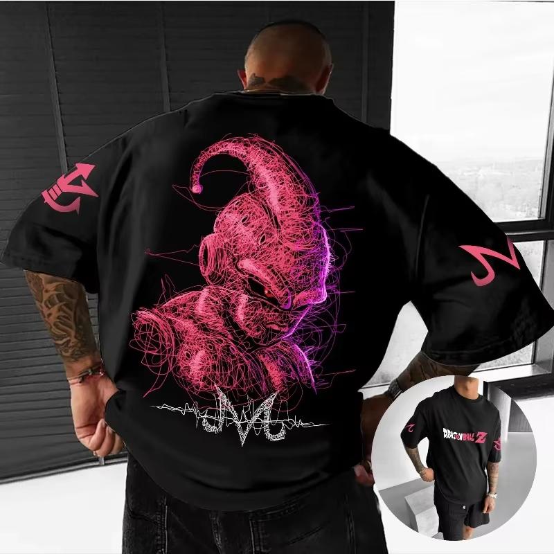 Dragon Ball Trendy Hot Items Animation Printed Cartoon Loose TShirt 2026 Summer New Mens and Womens Casual ParentChild Top S