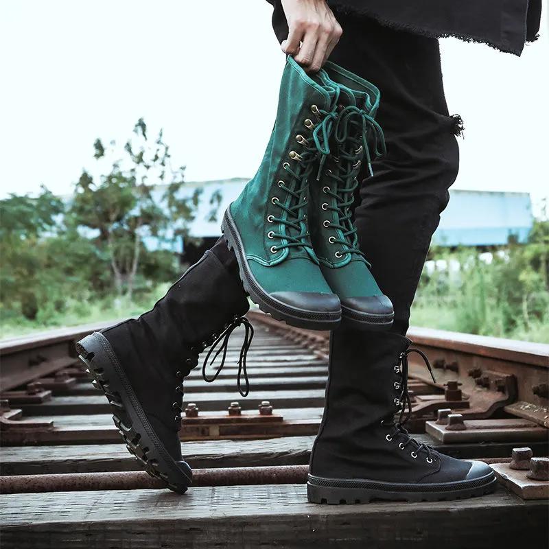High-top Canvas Shoes Men's Shoes Retro Outdoor Men's Shoes Casual Sports Hiking Shoes