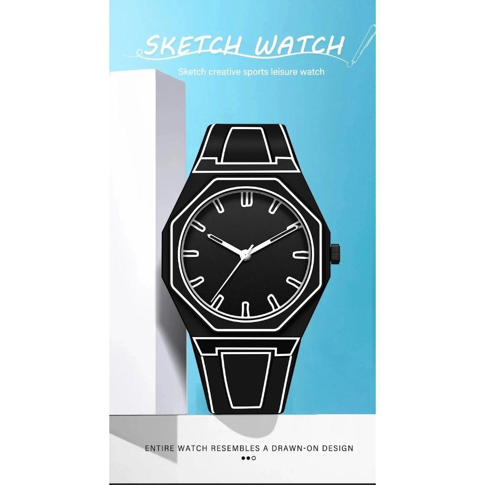 Niche Art Quartz Watch Modern Fashion Style Clock High Aesthetic Value Sketching Sports Watches