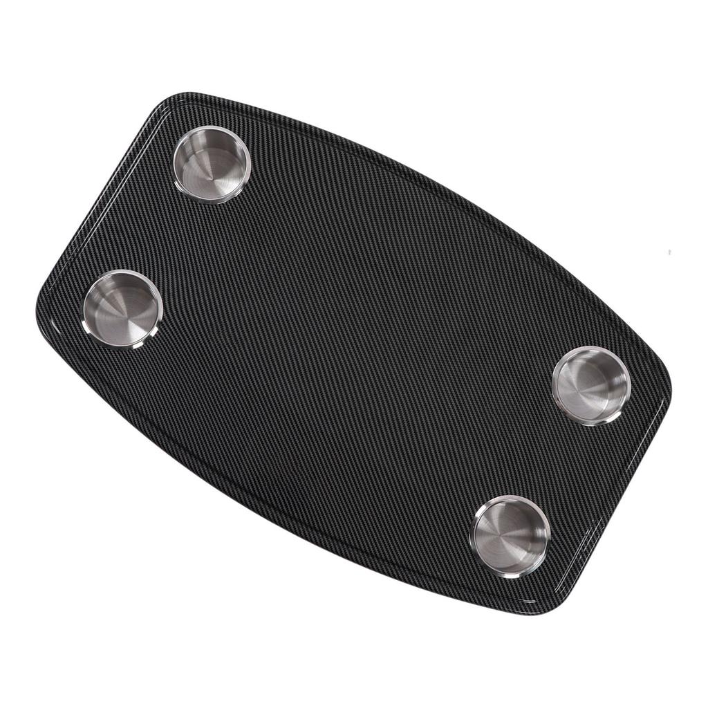 RV Removable Table Carbon Fibre Style 600x380x30mm with 4 Cup Holders for Yacht Caravan Camper
