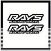 2Pcs/SET RAYS Racing Wheel Logo Stickers, Vinyl Decals for Car Laptop Phone Case, Stylish Tuning Decor & Enthusiast Gift