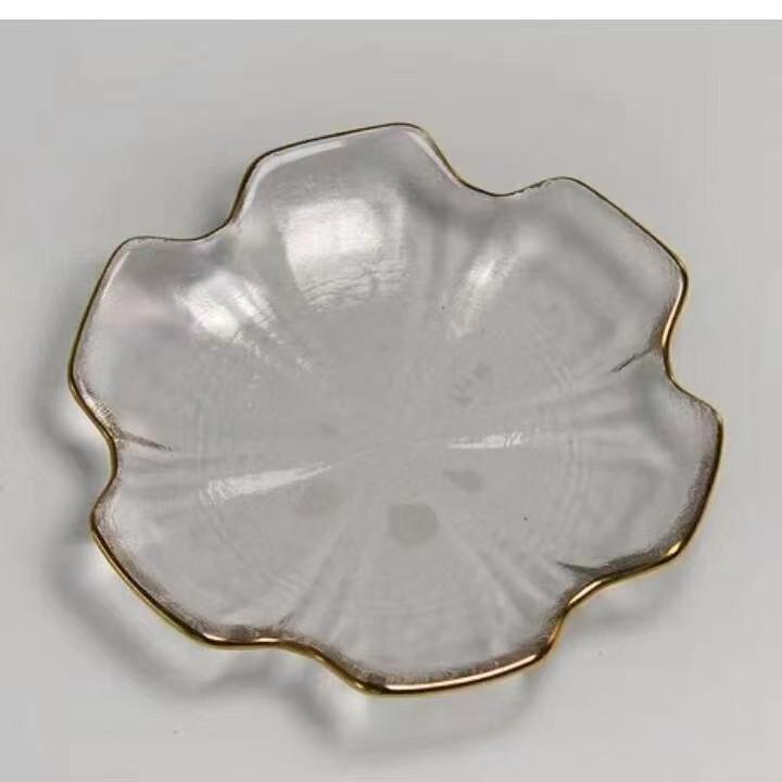 Japanese Crystal Glass Kung Fu Tea Cup with Gold Painting - Small Tasting Bowl