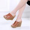 Women's Wedge Sandals 2025 Summer New Arrival: Open-Toe Chunky Sole Platform Sandals