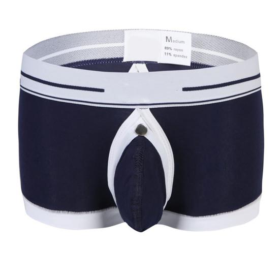 Sexy Boxer Briefs Jockstrap G-string Back Cutout Hole Underwear Thong for Men Daily Wear