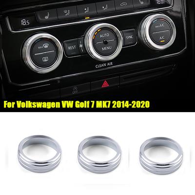 Car Decoration Accessories For Volkswagen VW Golf 7 MK7 2014- Air Conditioning Knob Cover Ring Adjust Trim Cover