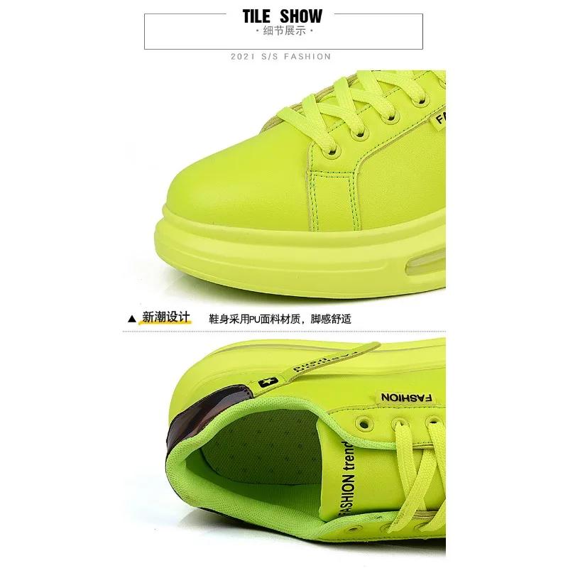 Fashion Platform Sneakers for Men Casual Shoes New Soft Comfortable Pu Leather Shoes Trend Brand Flats Casual Shoes for Man Tenis New