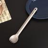 Cuillère à long manche pour le camping Acier inoxydable léger Résistance à la corrosion Spork/cuillère Portable Pique-nique Camping Vaisselle pour le dîner