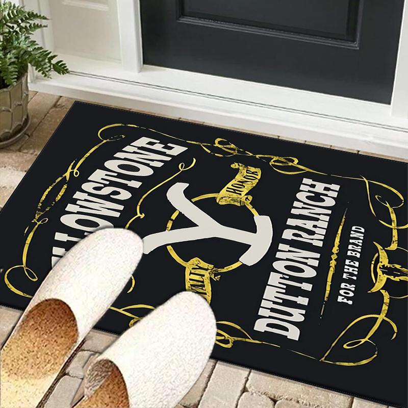 Yellows-tone Dutton Ranch Office Rug Chair Mat, Game Carpet, Suitable for Front Door, Bedroom, Living Room, Desk, Holiday Gift