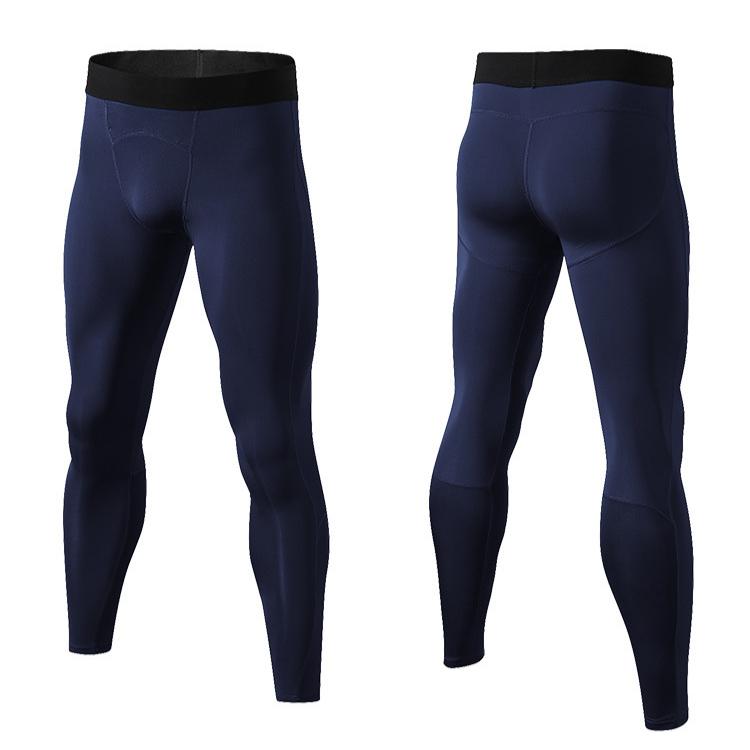 Men's Black Sports Pants Tight Training Active Pants & Tights Fitness Running Mesh Splicing Speed Drying Elastic Tight Pants 1040