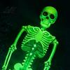 Decorative Cemetery Ground Inserts Solar Skeleton Garden Stake Light Halloween 3D Glowing Skull Yard Exterior Path Lights Decor with LED Waterproof