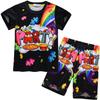Short Sleeve, Animated Cartoon Digital Printing, Children'S Short Sleeve Loungewear Set 91091